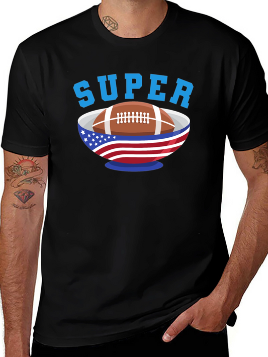 Super Bowl Football T-Shirt - Patriotic Design