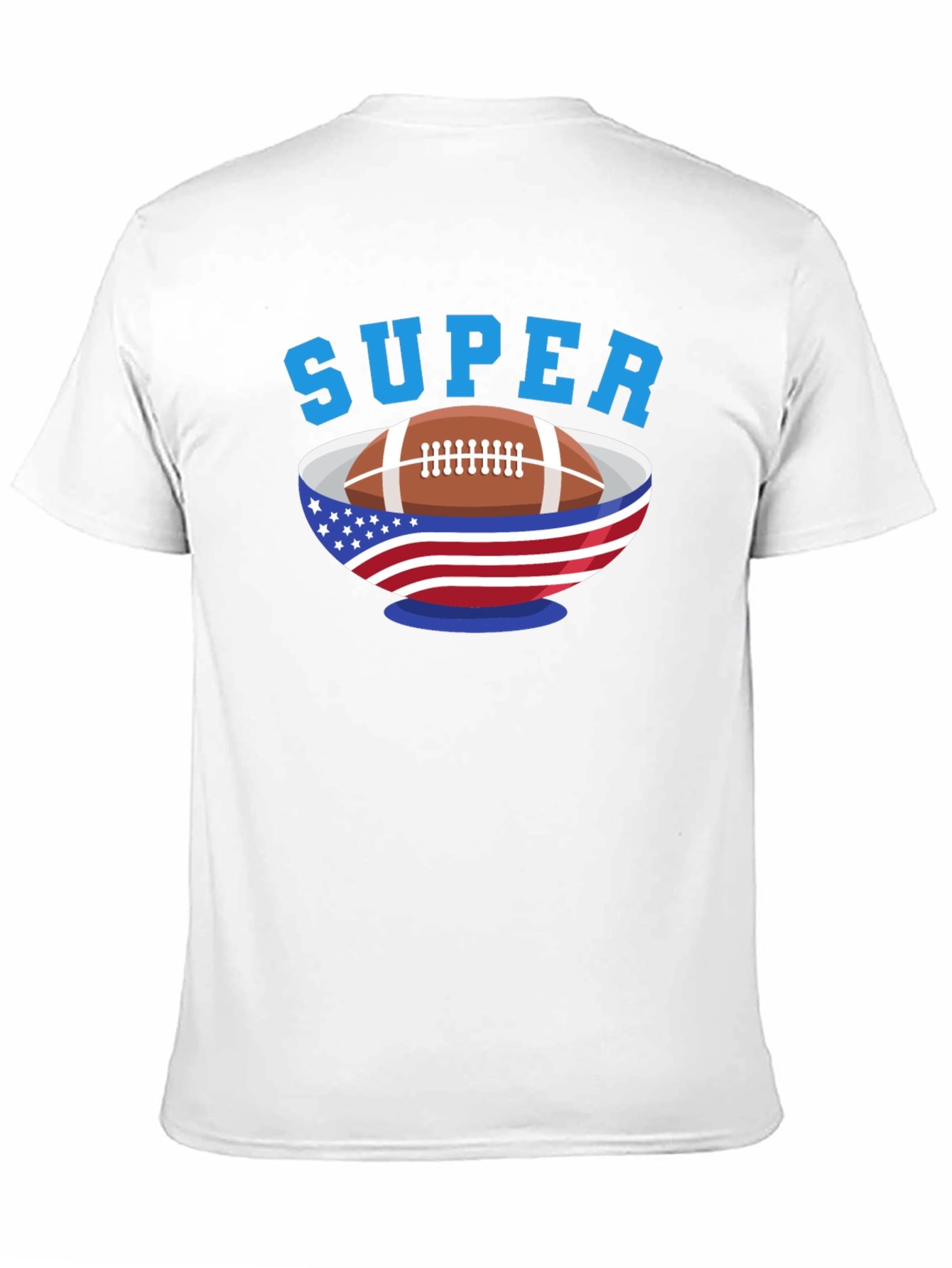 Super Bowl Football T-Shirt - Patriotic Design