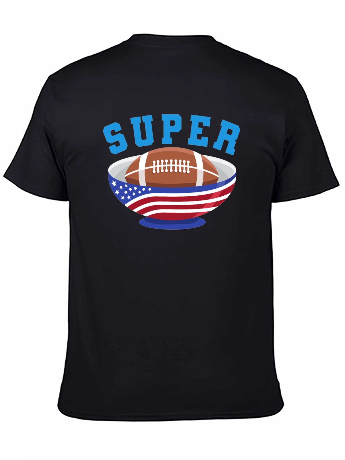 Super Bowl Football T-Shirt - Patriotic Design