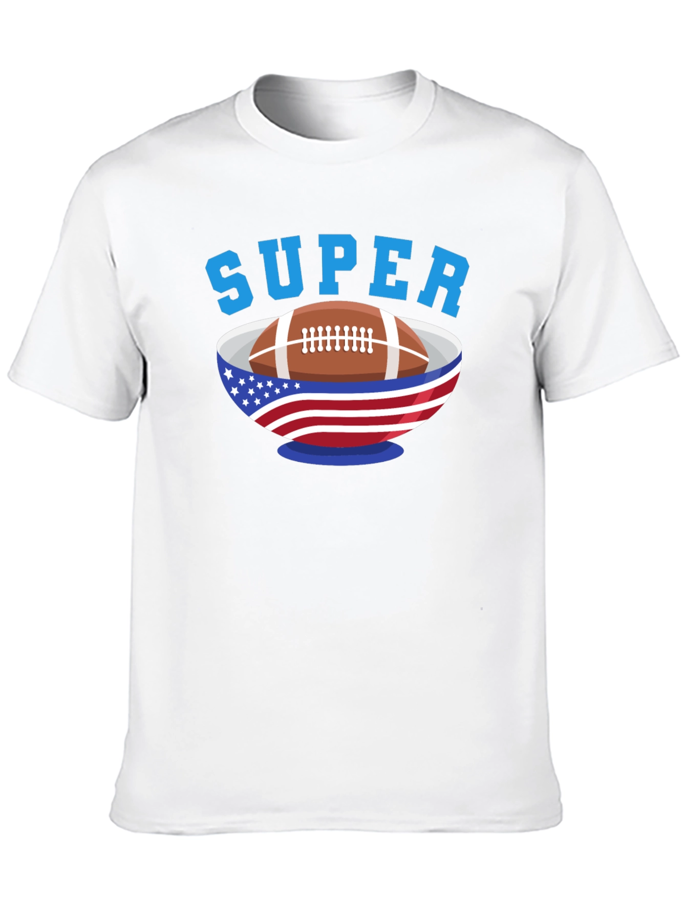 Super Bowl Football T-Shirt - Patriotic Design
