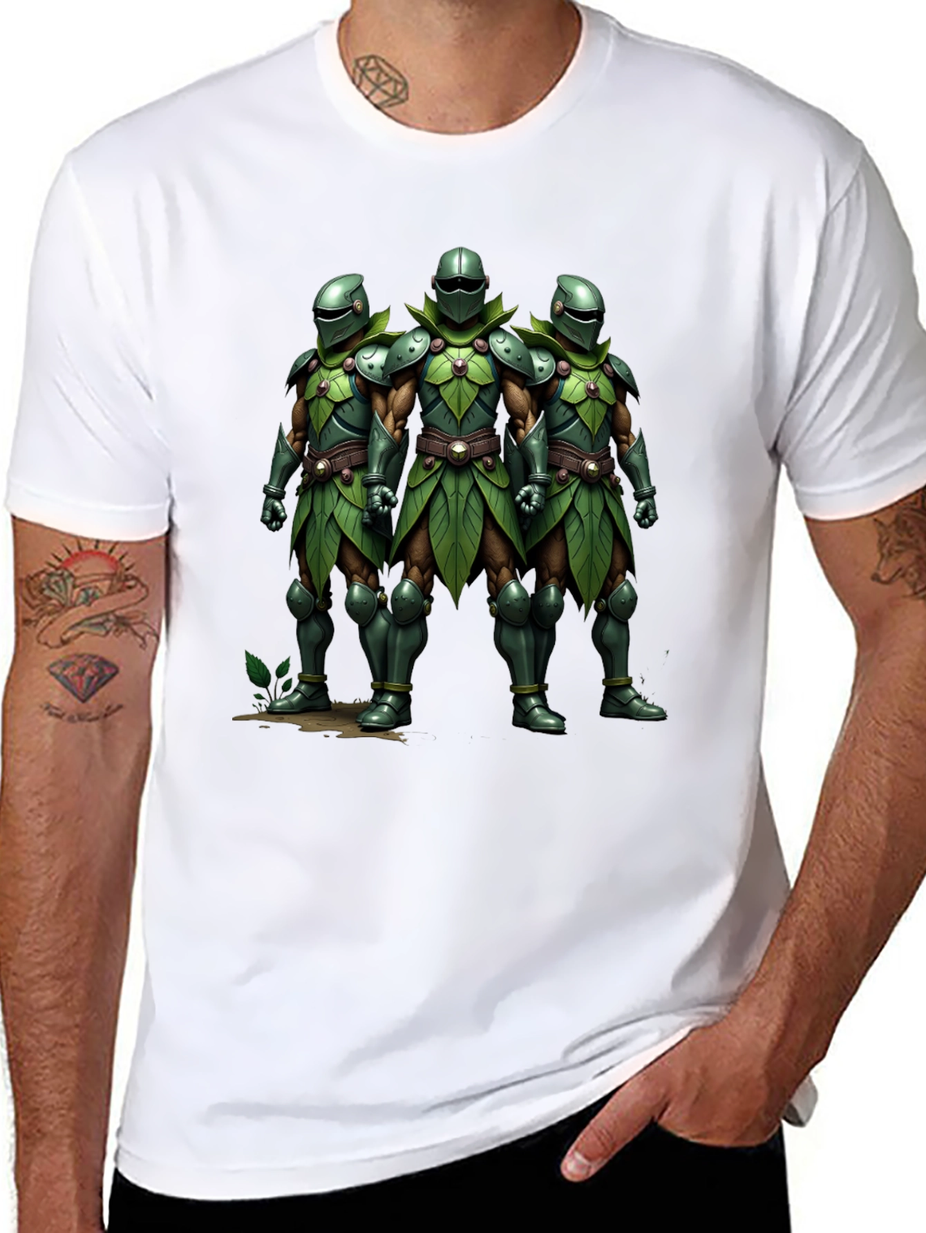 Leaf Knight T-Shirt - Nature Warrior Tee