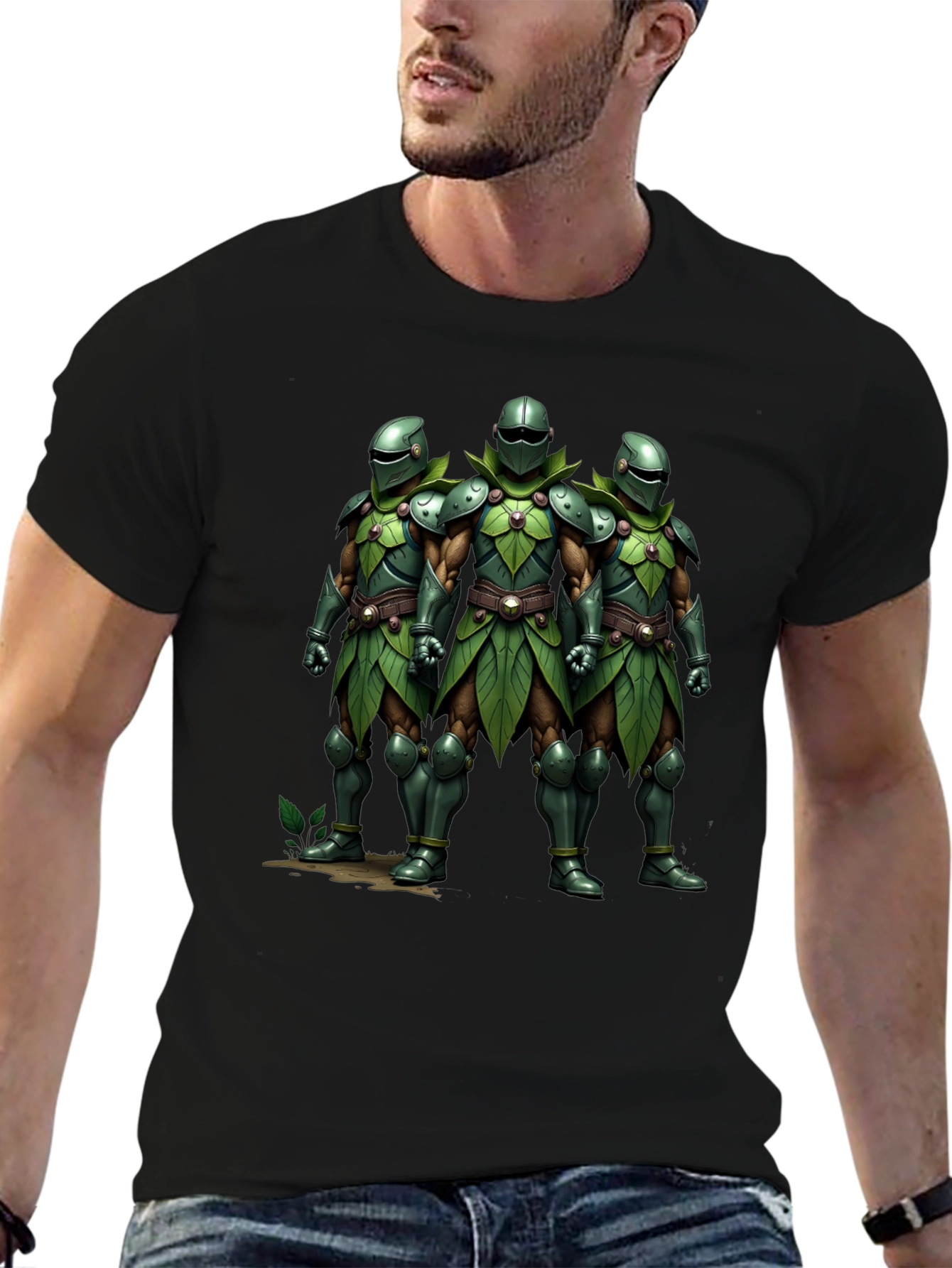 Leaf Knight T-Shirt - Nature Warrior Tee