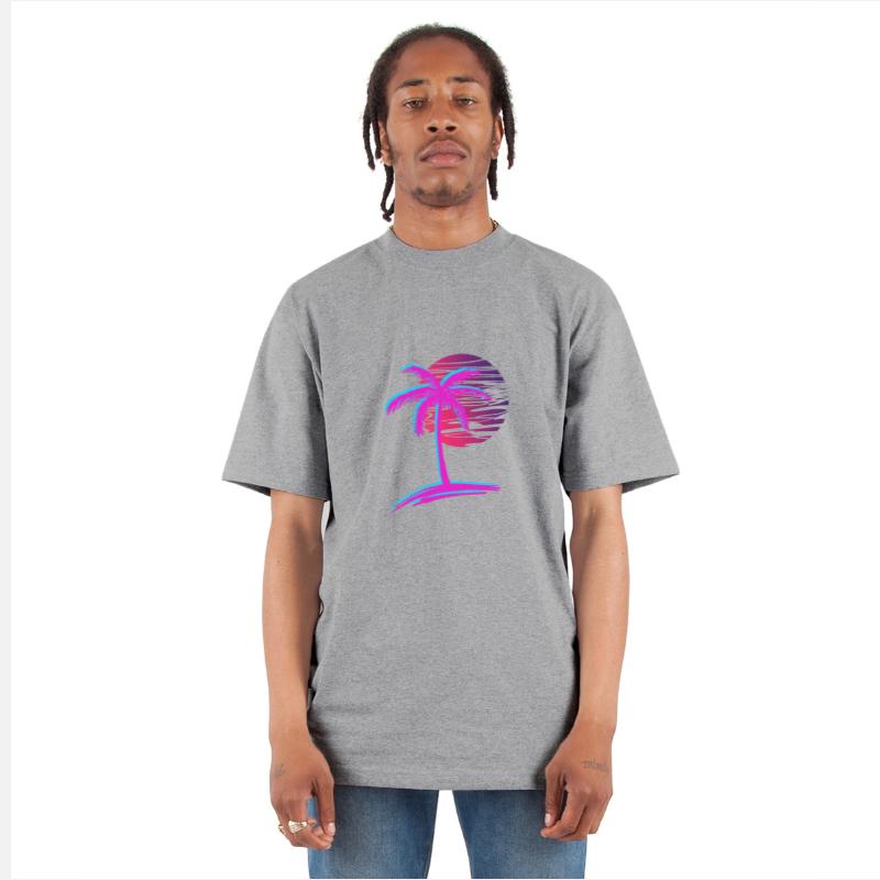 sunset Vaporwave Palm Tree Aesthetic Tropical