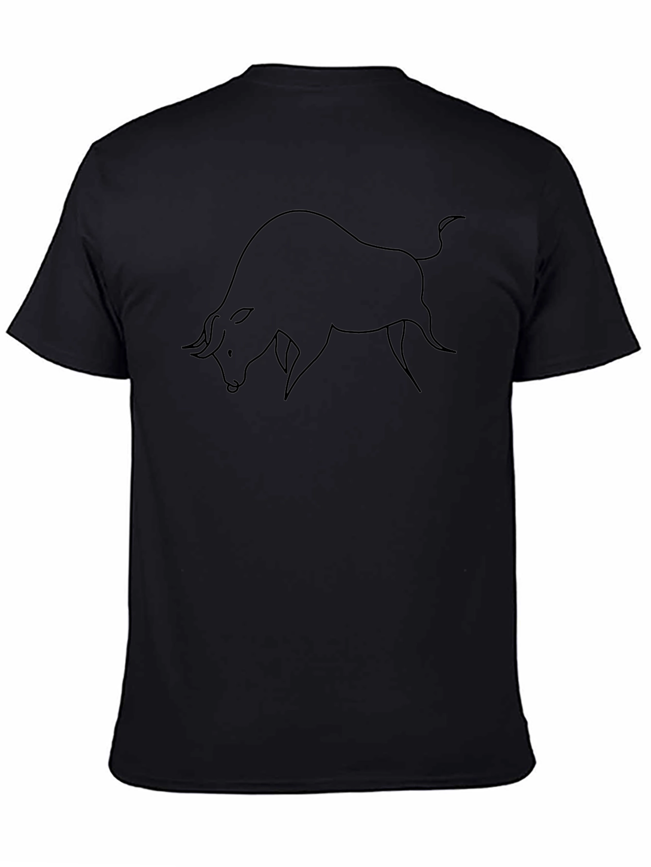 Bold Bull Graphic Tee - Classic Black Cotton T-Shirt
