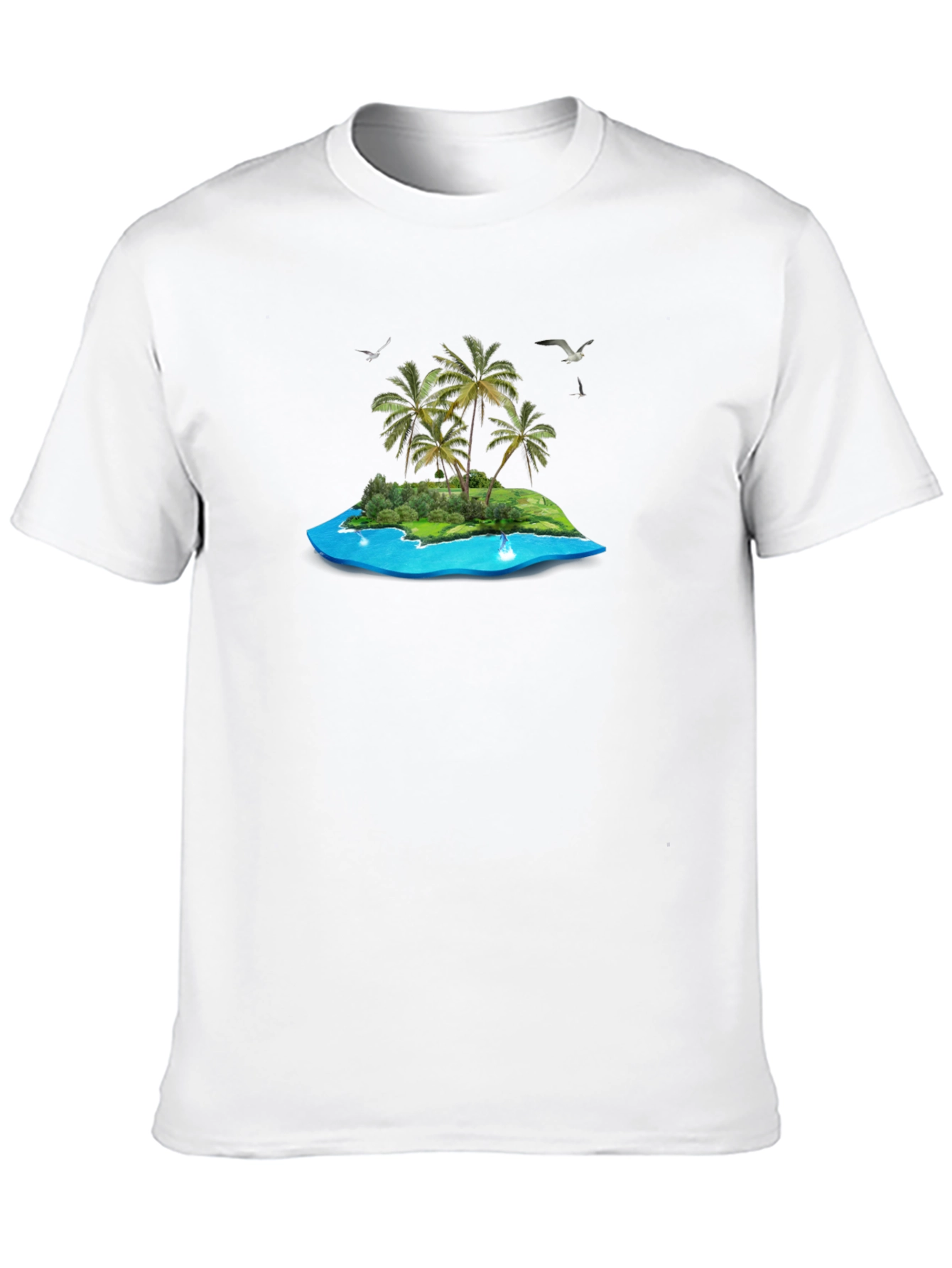 Tropical Island Graphic T-Shirt