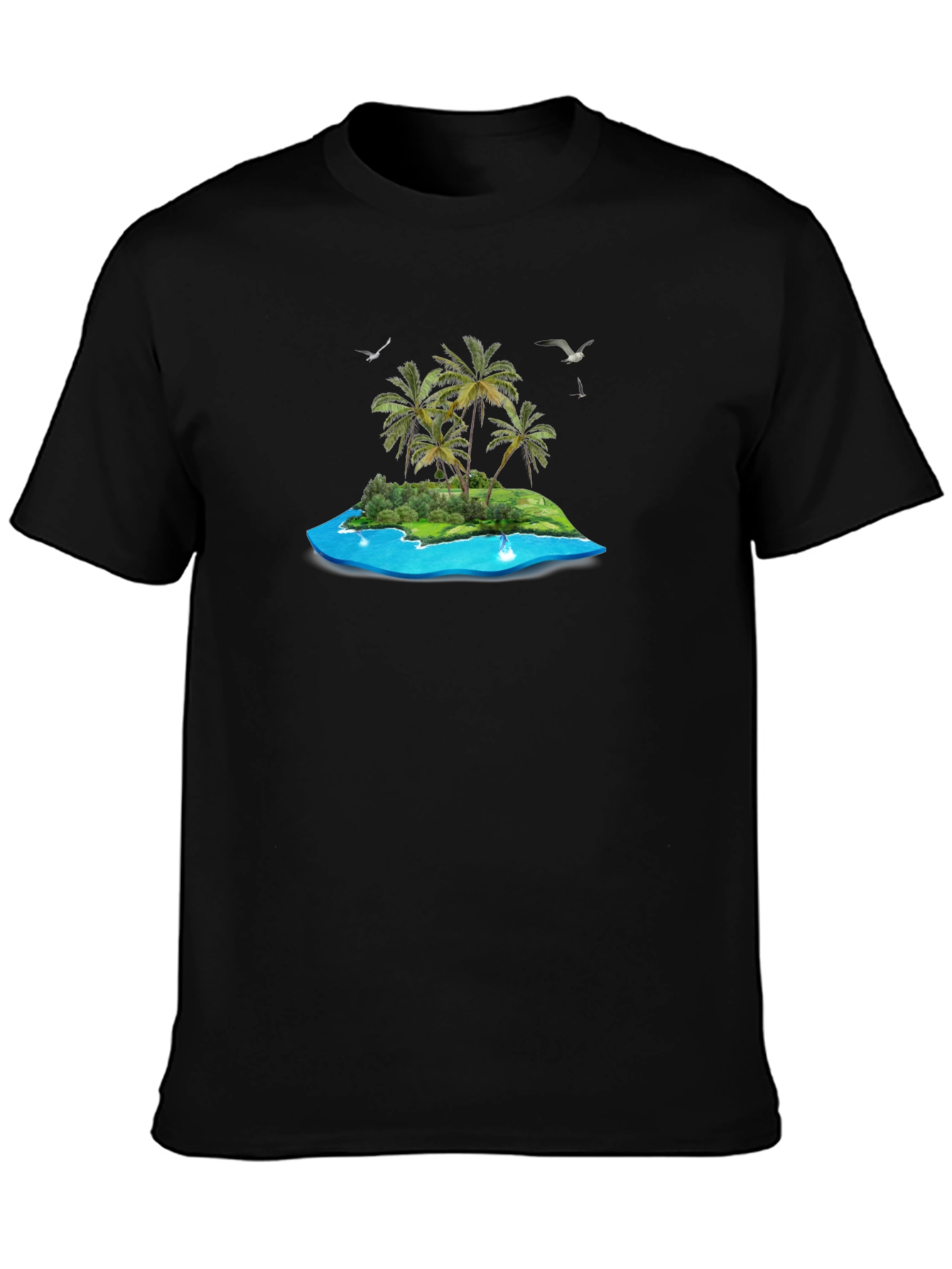 Tropical Island Graphic T-Shirt