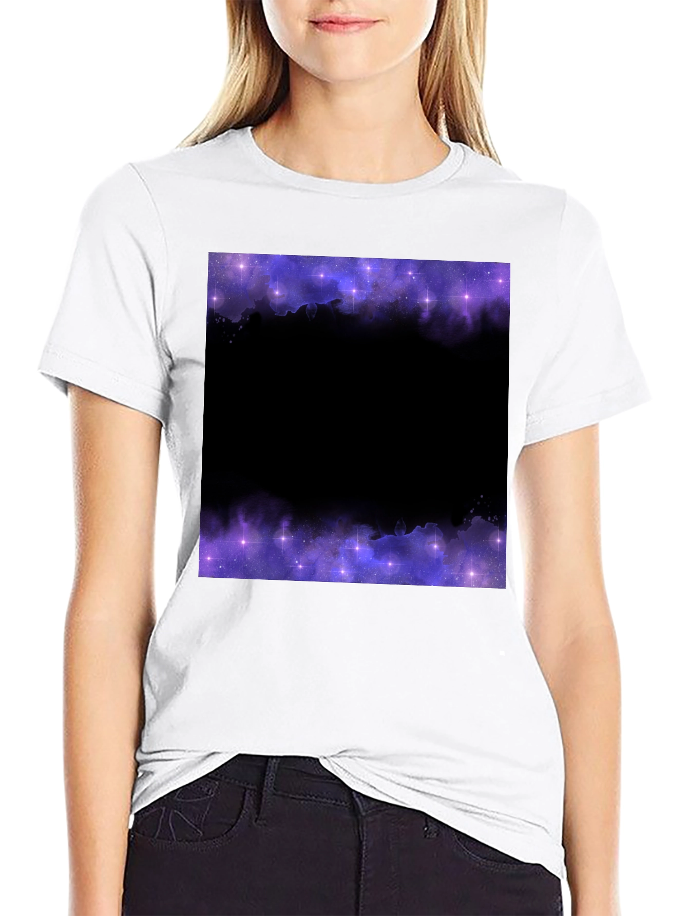 Galaxy Print Black T-Shirt