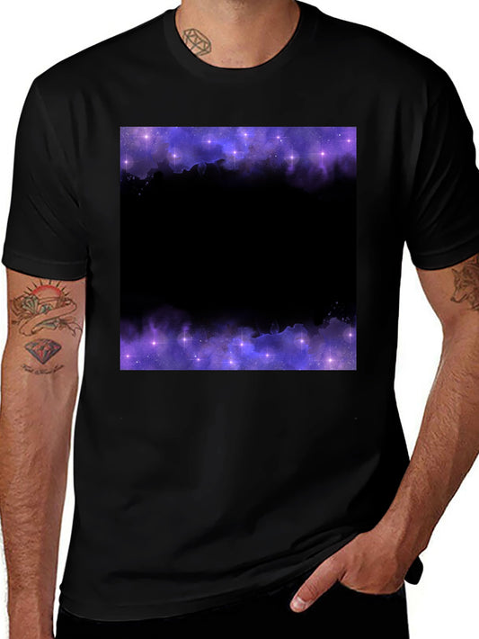 Galaxy Print Black T-Shirt