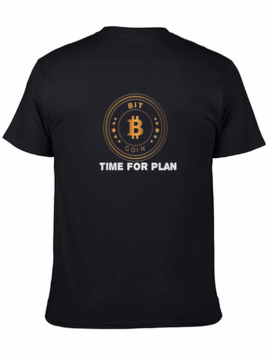 Bitcoin Time For Plan Graphic Tee - Crypto Investor Shirt