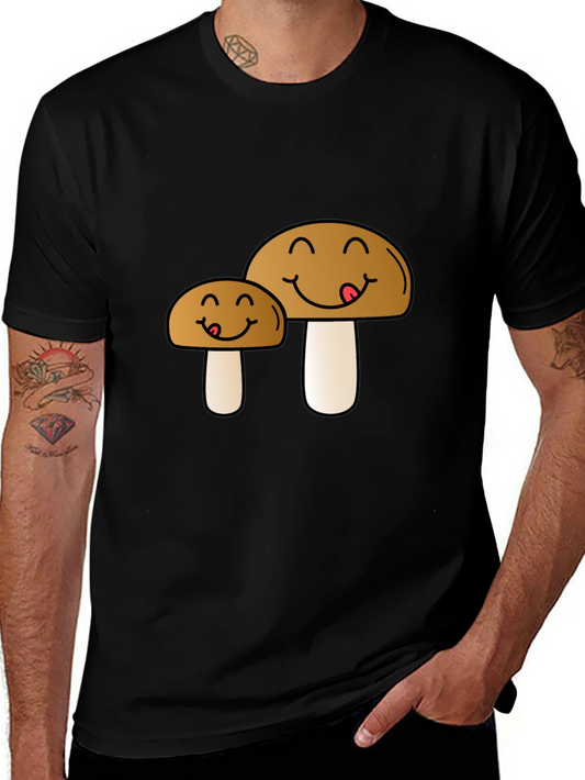 Cute Mushroom Cartoon Graphic Tee