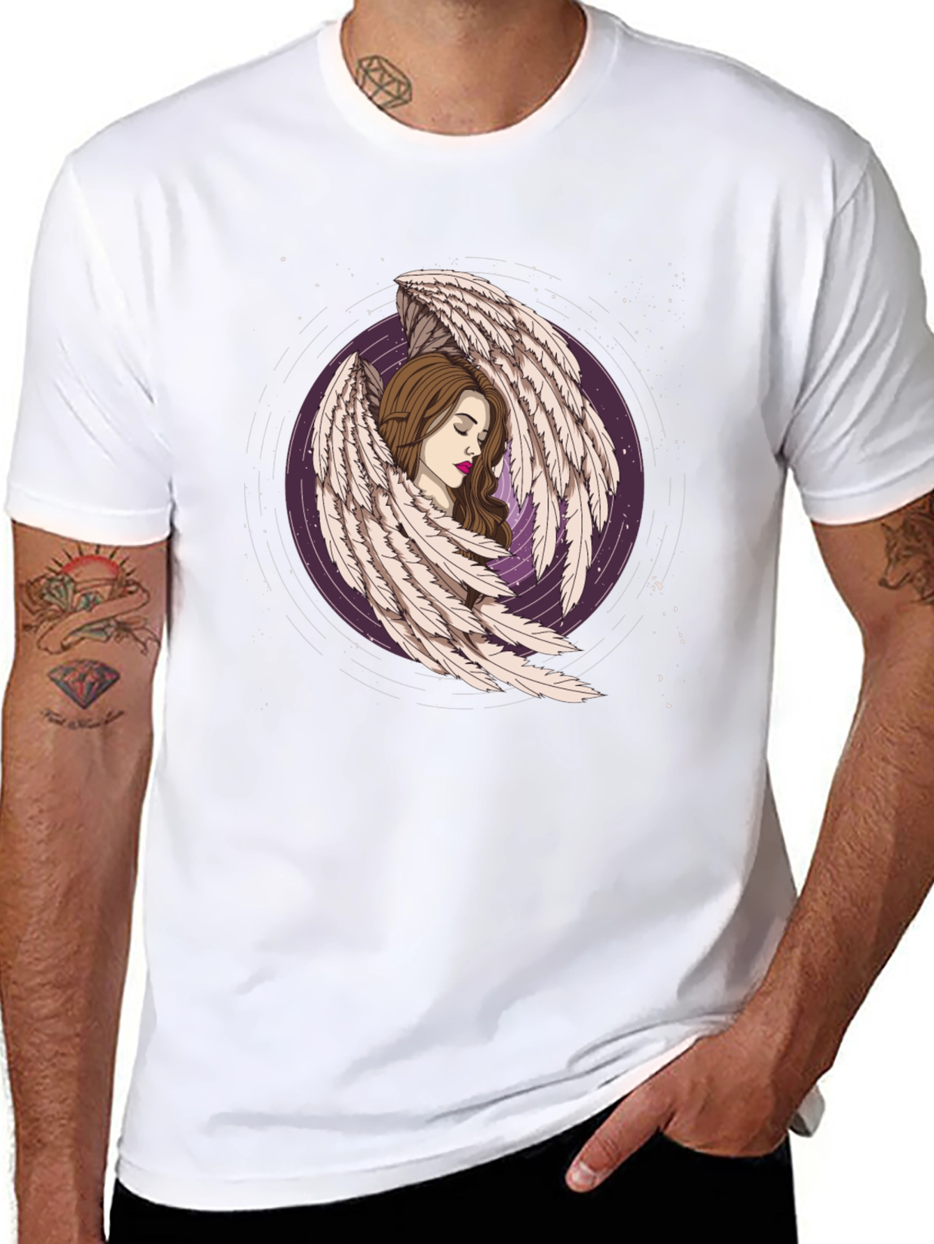 Angel Wing Graphic Tee - Unique Design