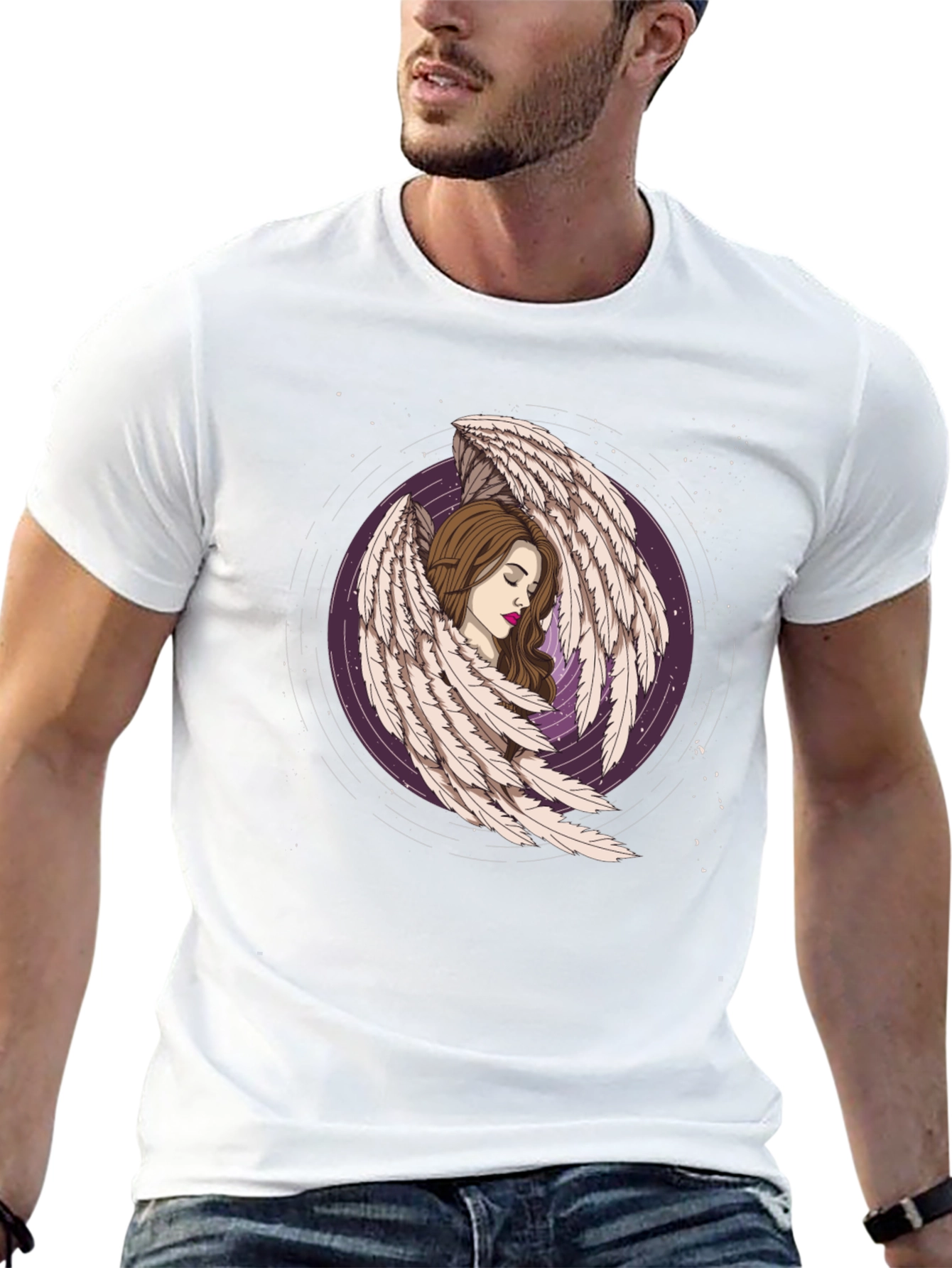 Angel Wing Graphic Tee - Unique Design