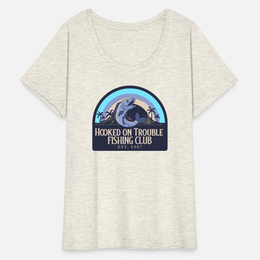 T shirt design Hooked on trouble a fishing club