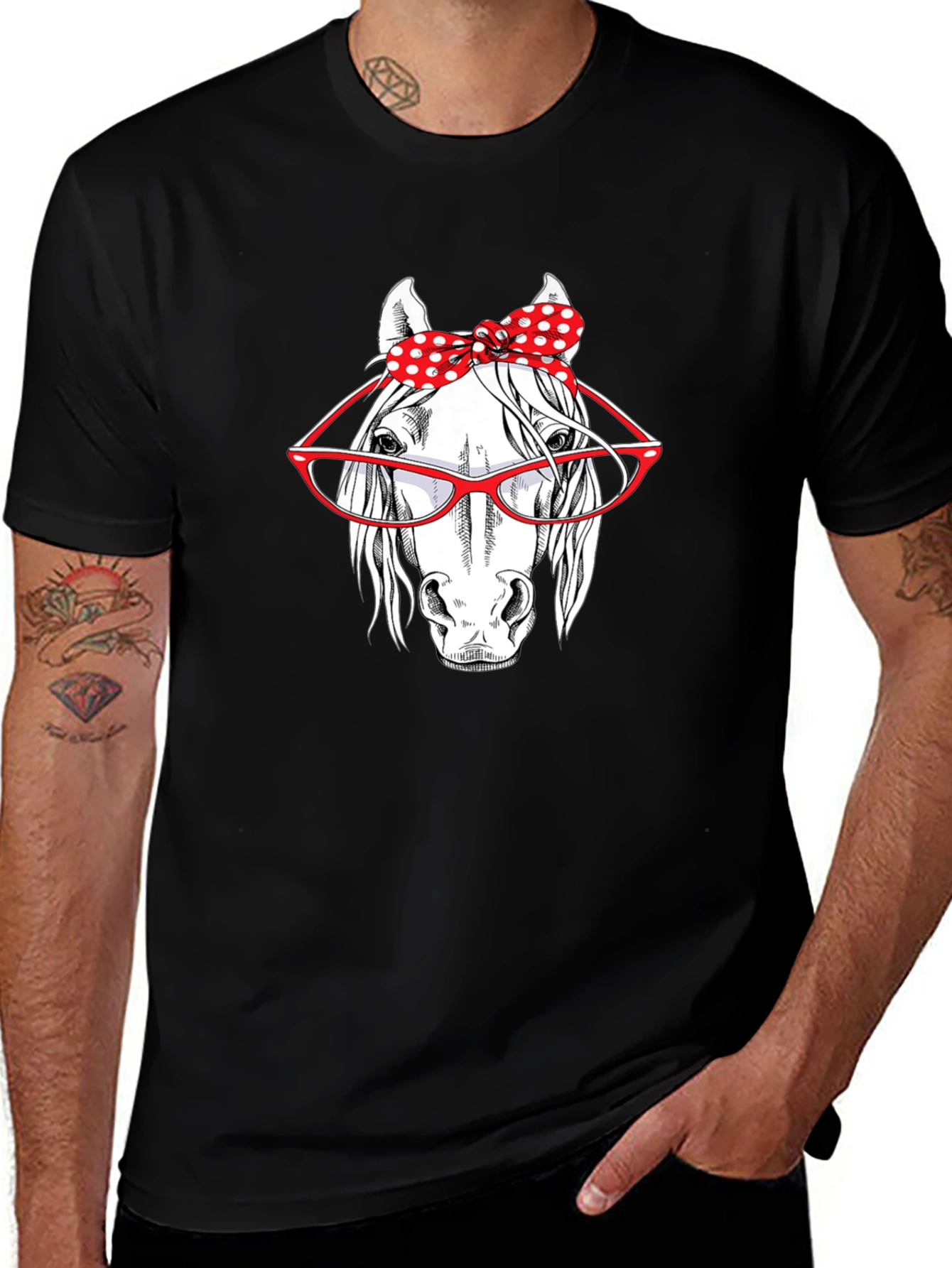 Horse with Glasses Tee