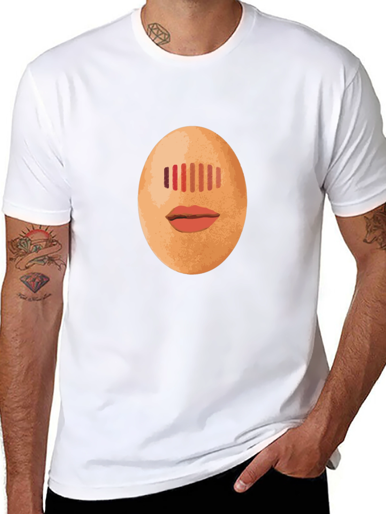 Egg Head Graphic Tee - Unique Black T-Shirt