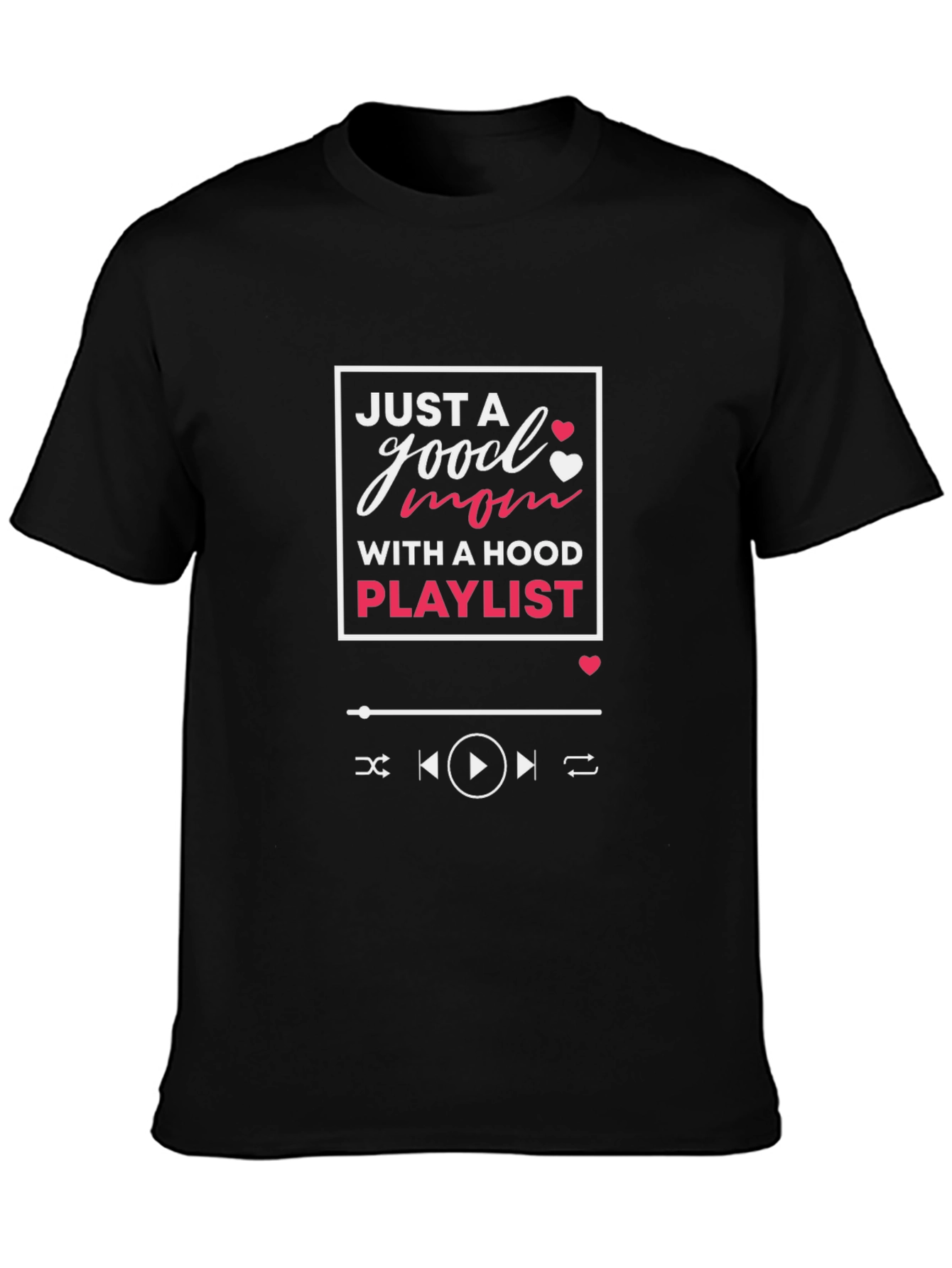 Good Mom With a Hood Playlist T-Shirt