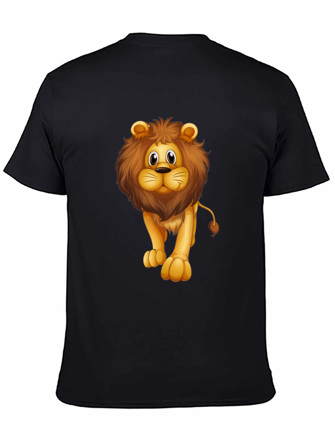 Lion Graphic Black T-Shirt for Men