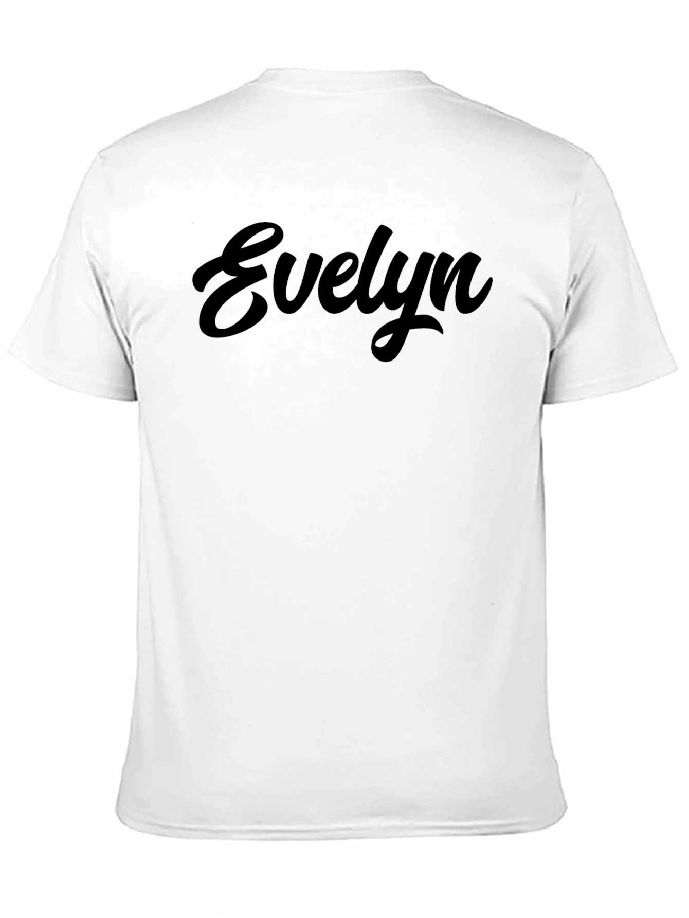 Evelyn Script Black T-Shirt - Casual Cotton Tee