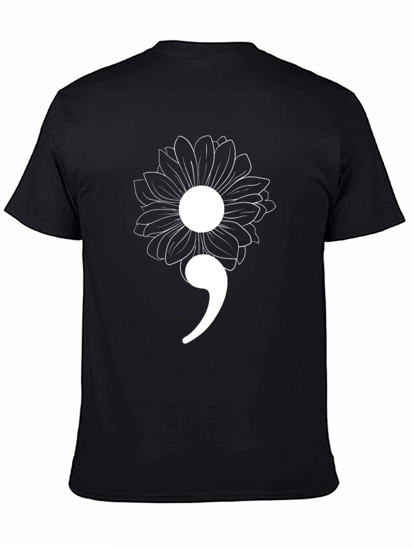 Semicolon Flower Mental Health Awareness Graphic Tee