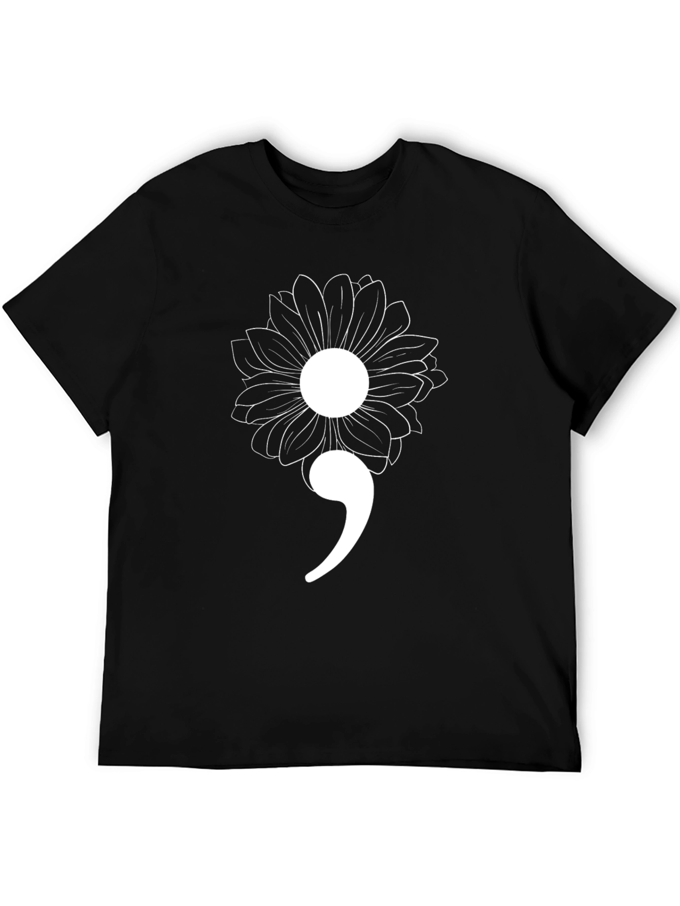 Semicolon Flower Mental Health Awareness Graphic Tee
