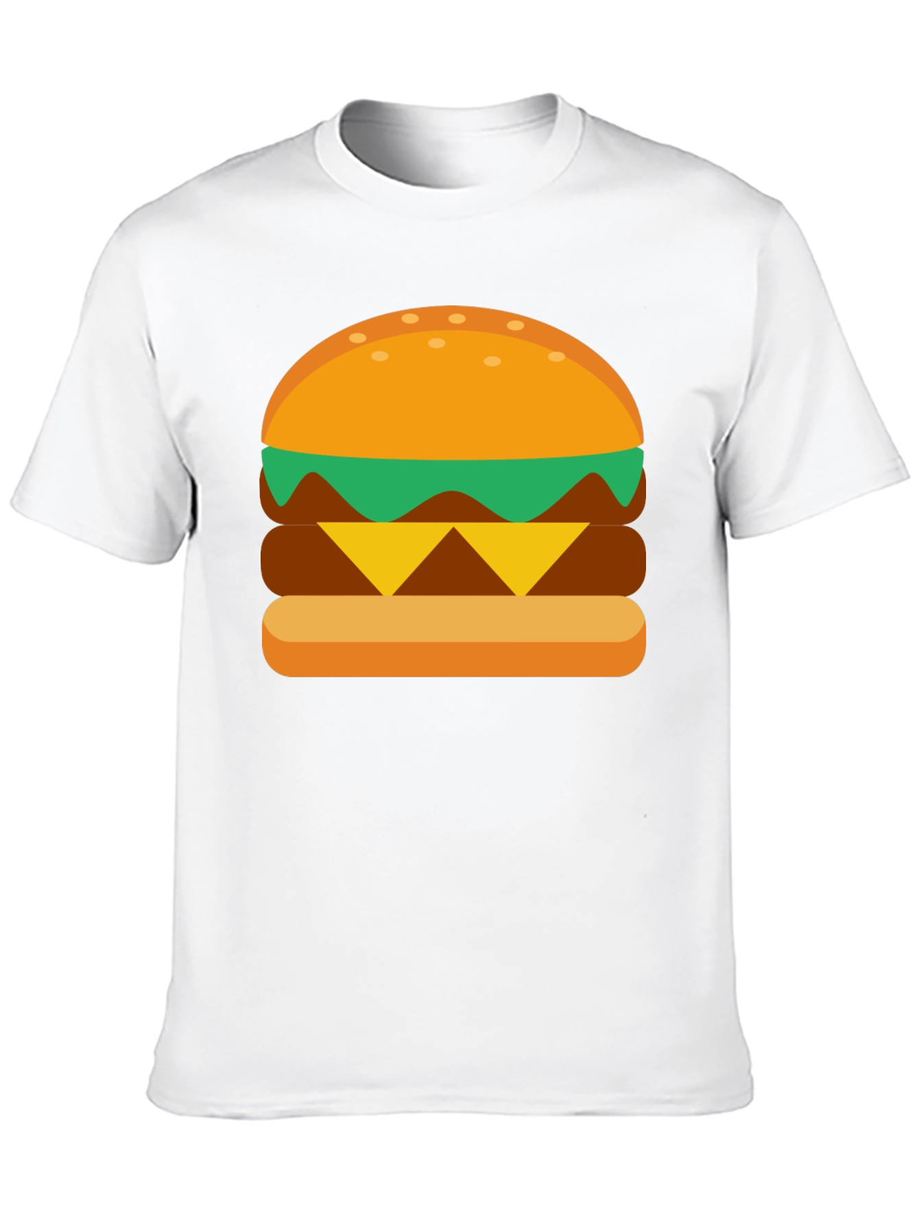 Burger Graphic Tee - Casual Cotton T-Shirt