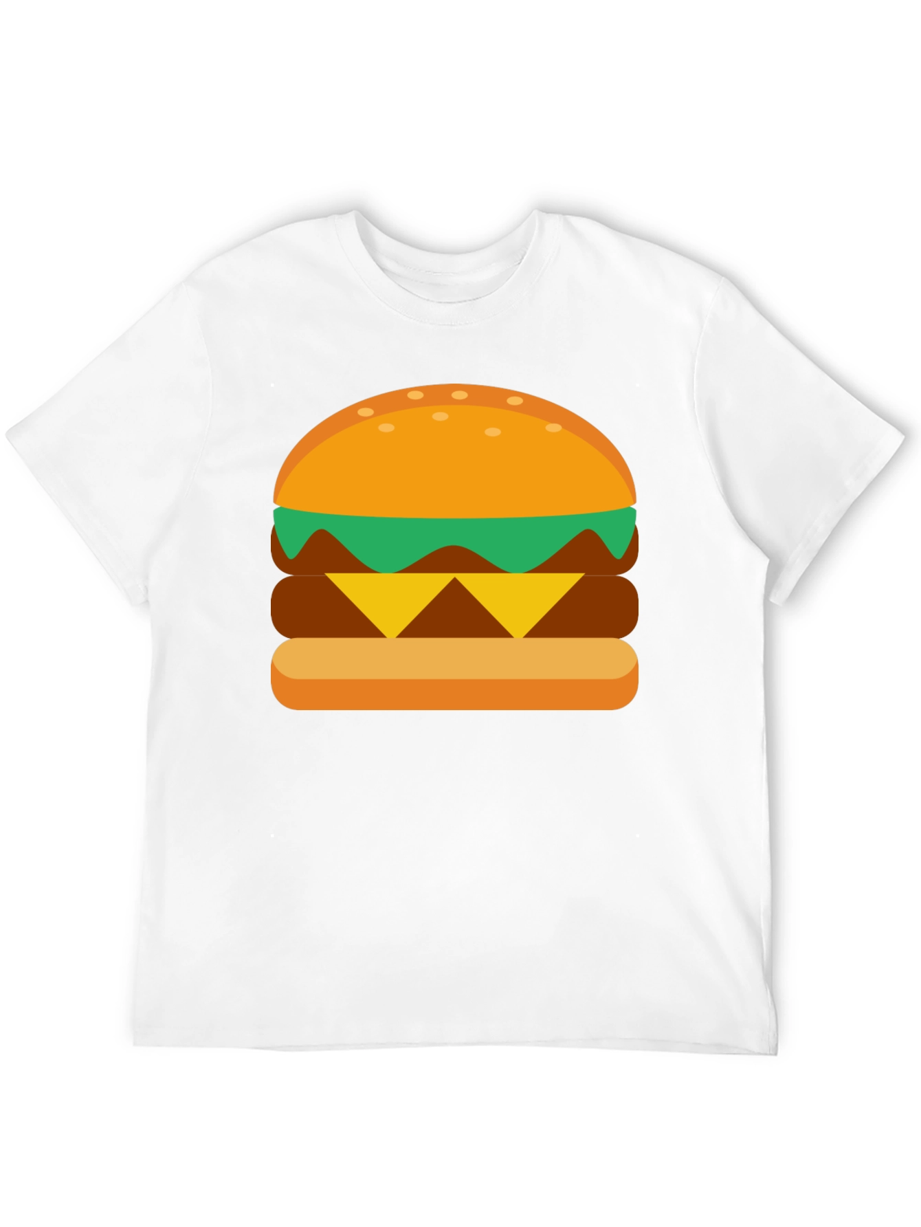 Burger Graphic Tee - Casual Cotton T-Shirt
