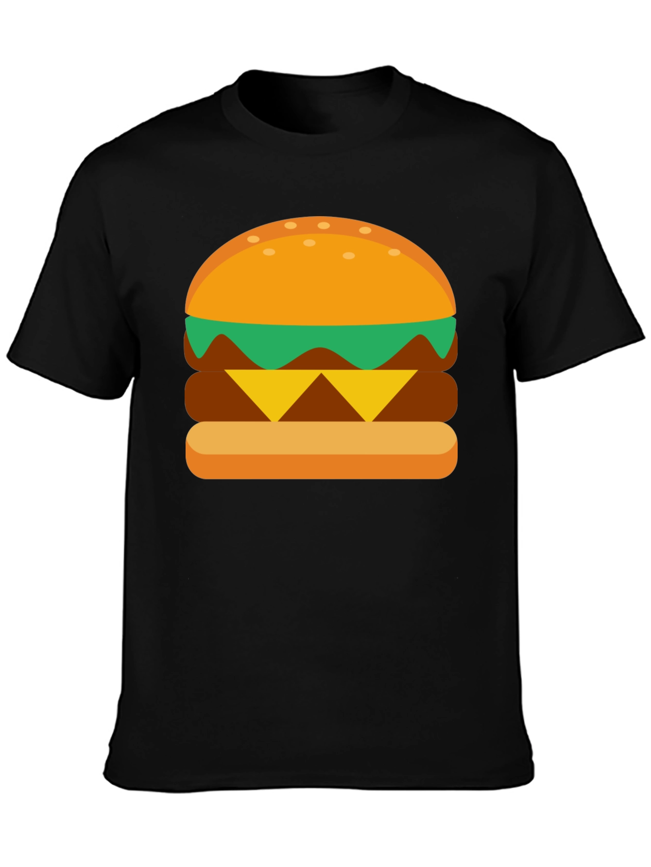 Burger Graphic Tee - Casual Cotton T-Shirt