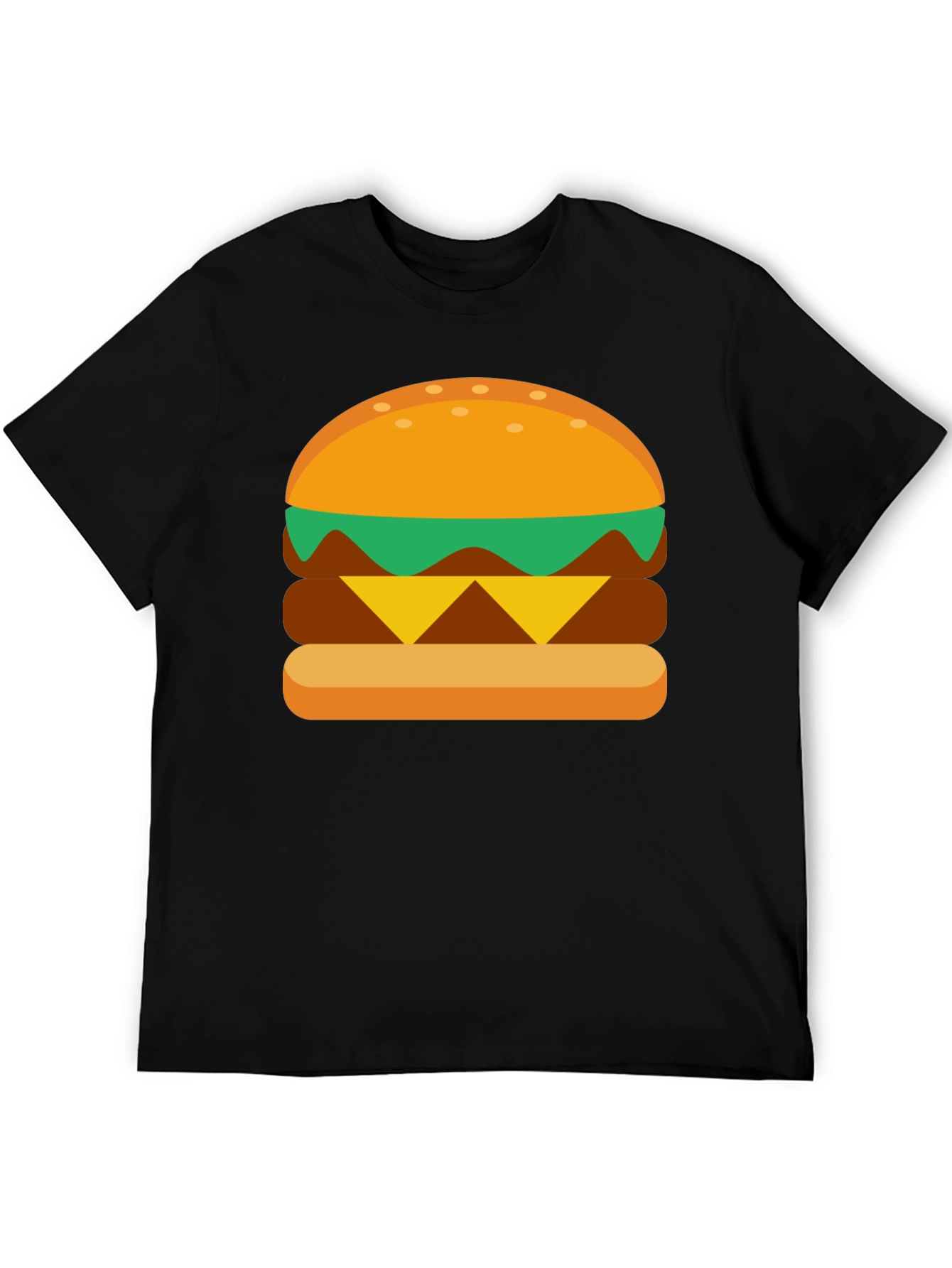 Burger Graphic Tee - Casual Cotton T-Shirt