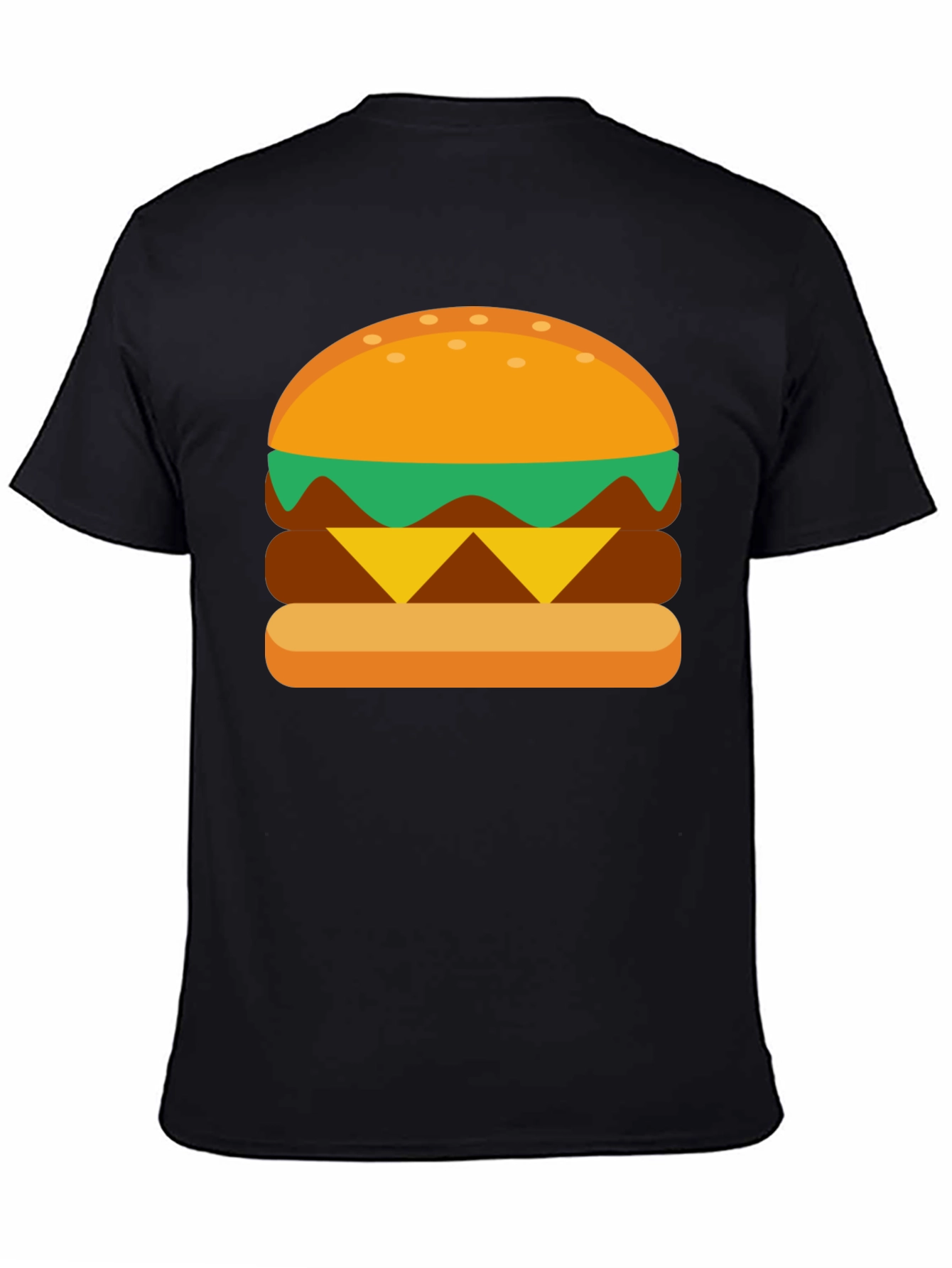 Burger Graphic Tee - Casual Cotton T-Shirt