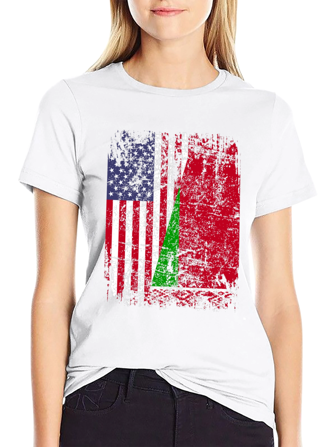 USA Madagascar Flag Graphic T-Shirt