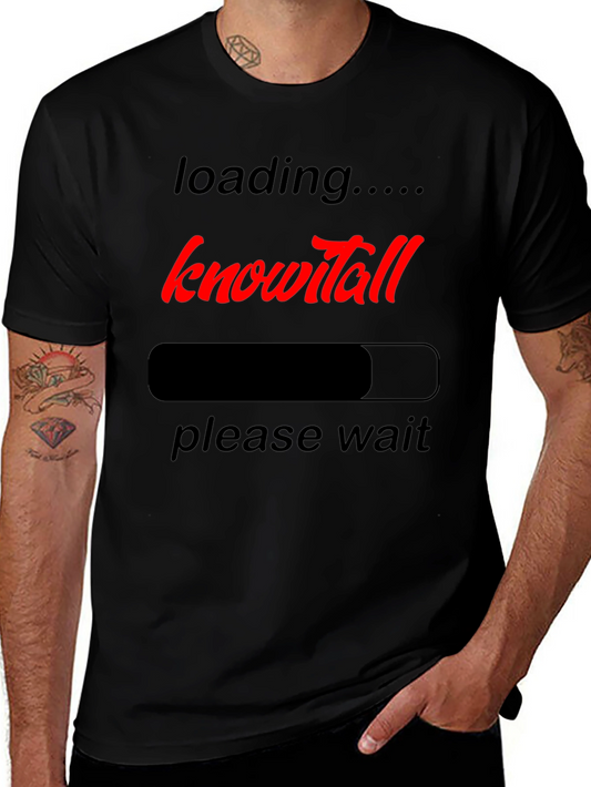 Know-it-all Loading Black Graphic T-Shirt
