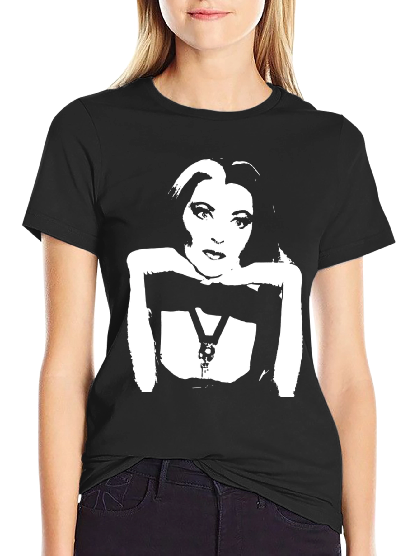 Gothic Black Tee - Mistress of the Dark Graphic