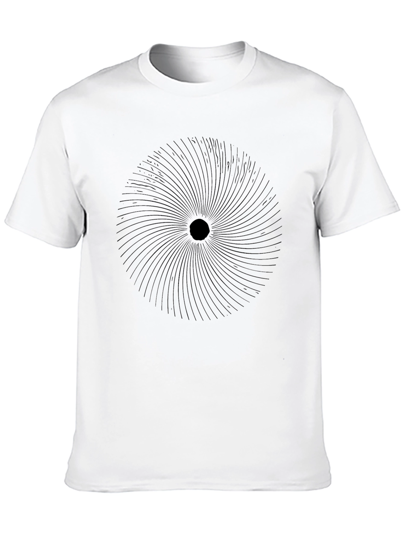 Abstract Vortex Graphic Black T-Shirt