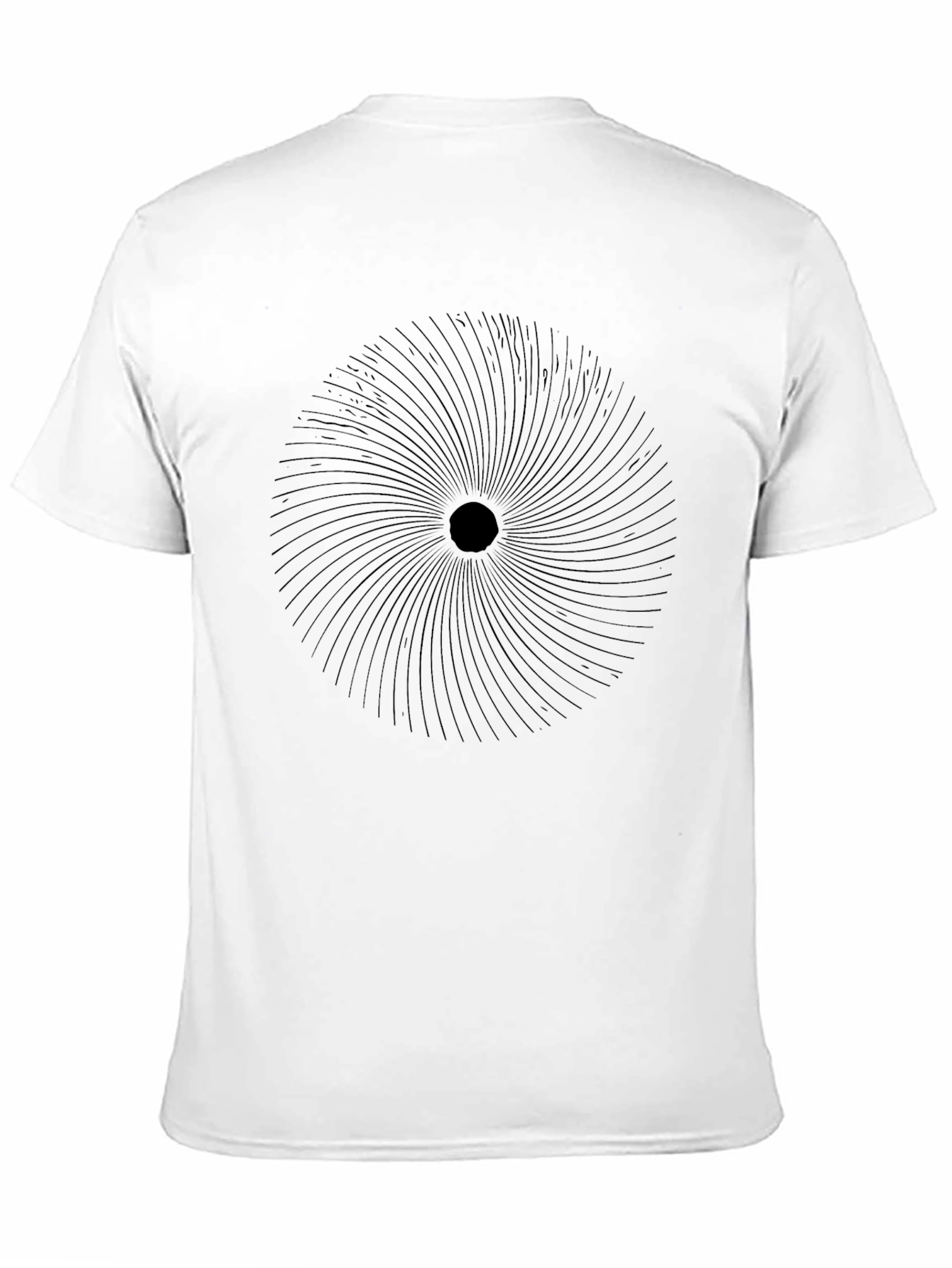 Abstract Vortex Graphic Black T-Shirt