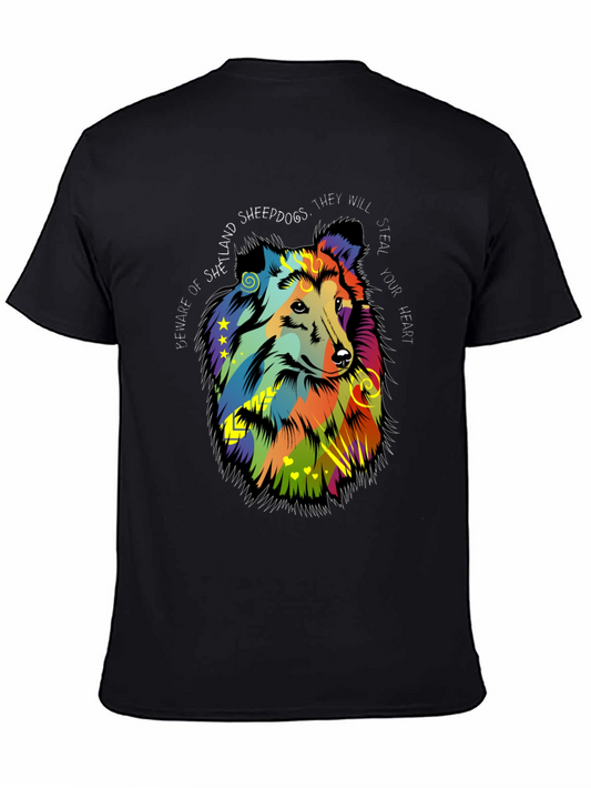 Shetland Sheepdog Art T-Shirt - Beware They Steal Your Heart!