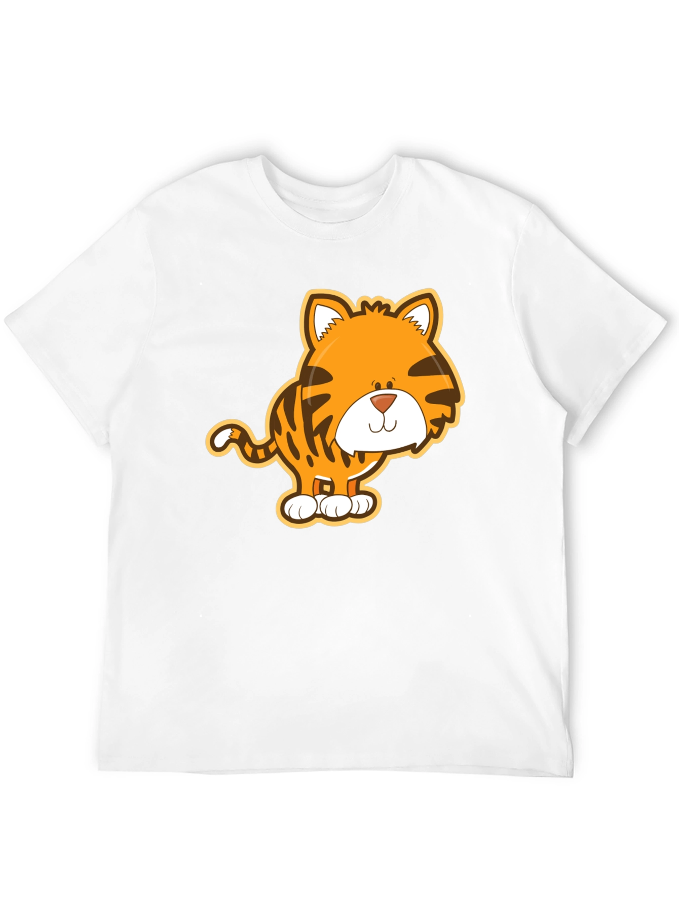Cute Tiger Graphic Tee - Unisex Black T-Shirt