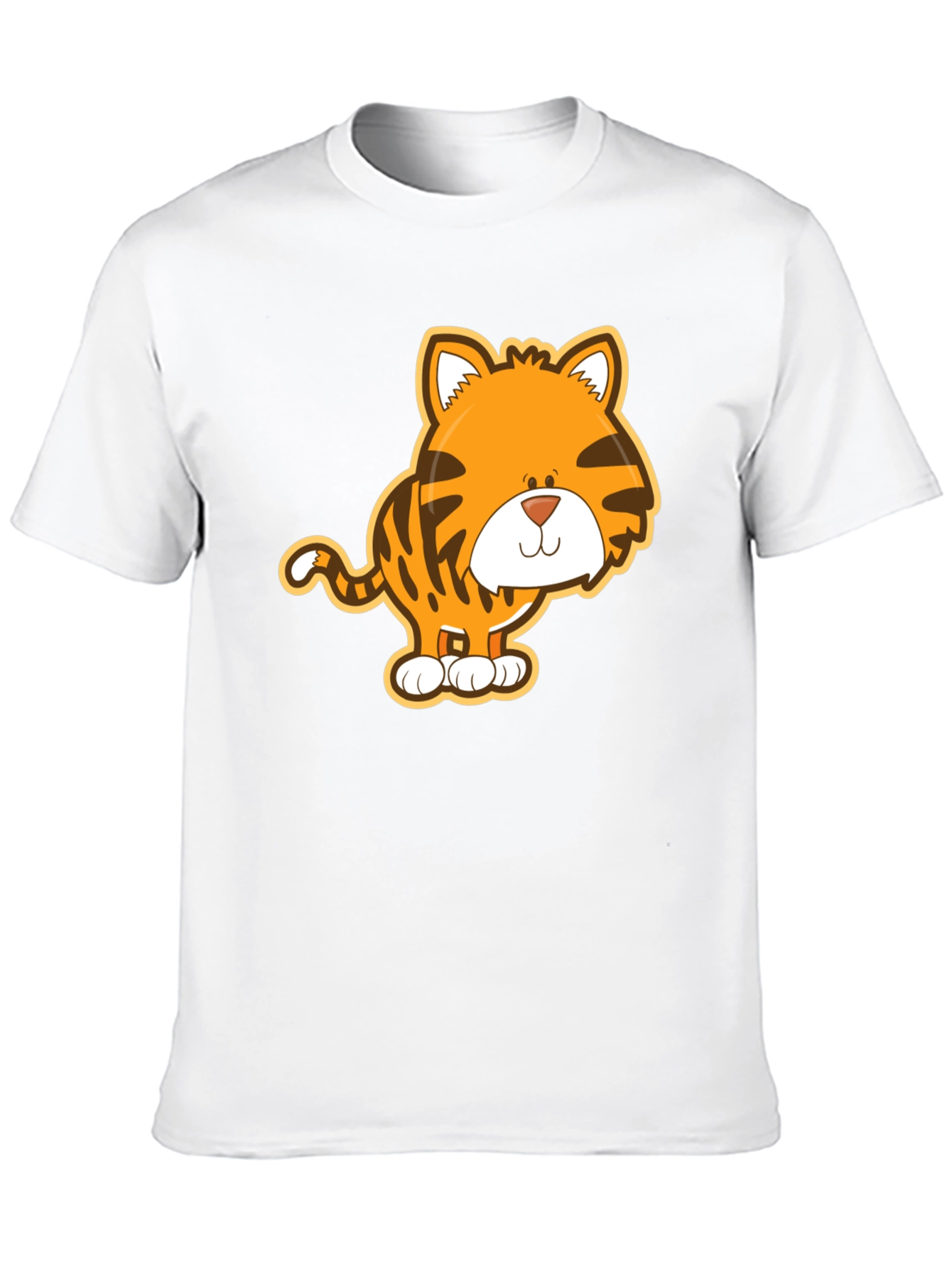 Cute Tiger Graphic Tee - Unisex Black T-Shirt