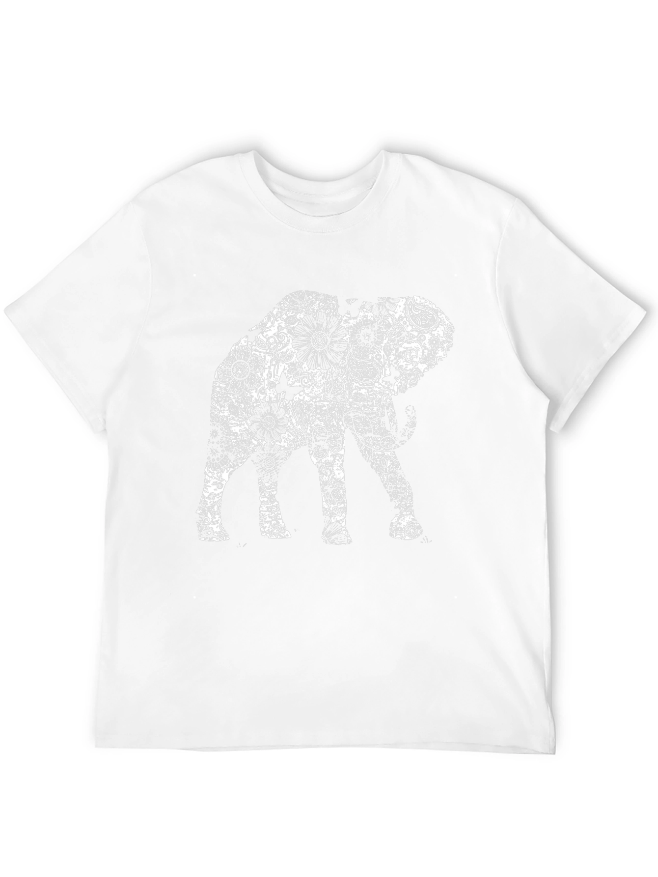 Floral Elephant Graphic Tee - Unique Print