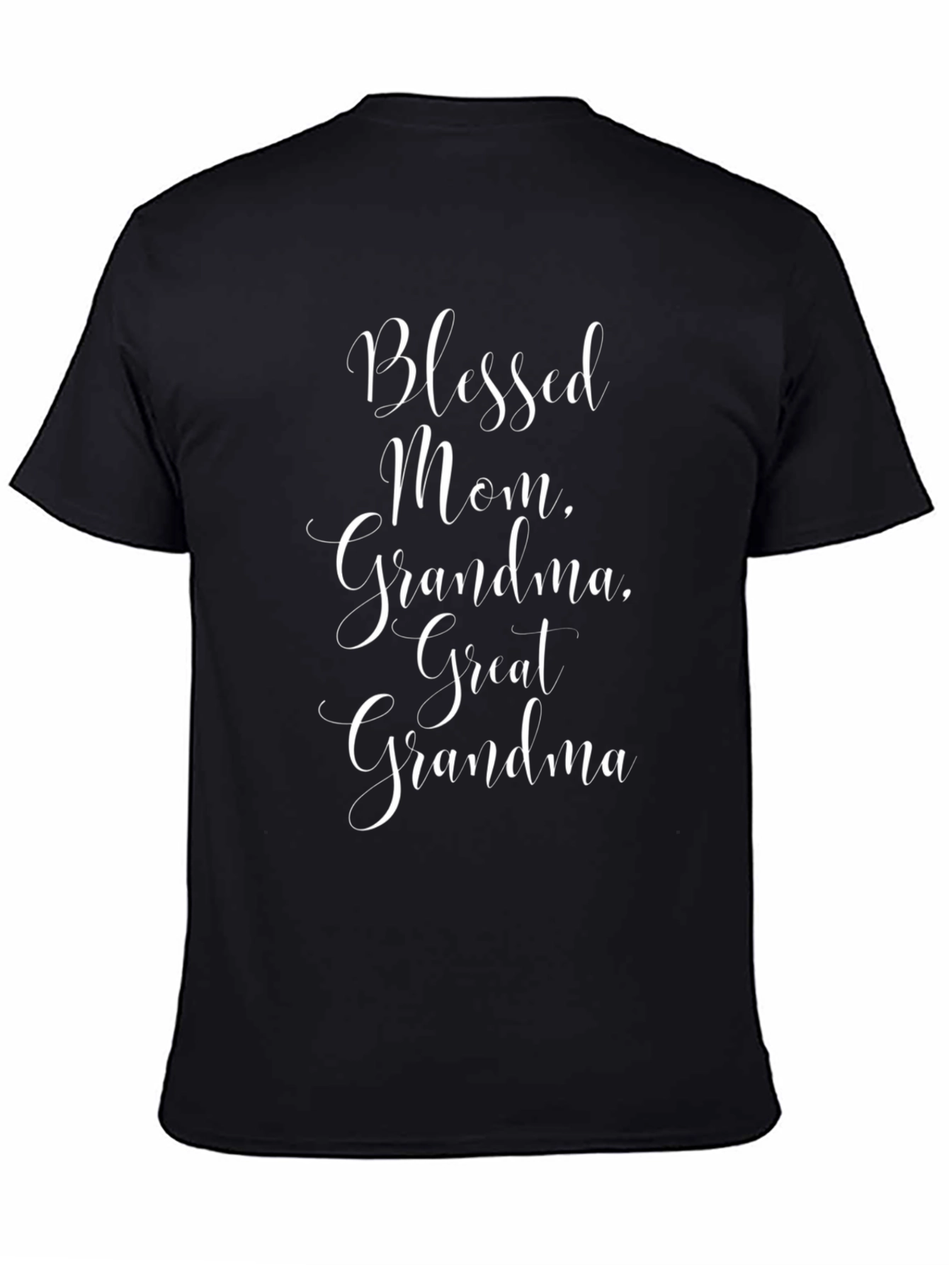 Blessed Mom Grandma Great Grandma Black T-Shirt