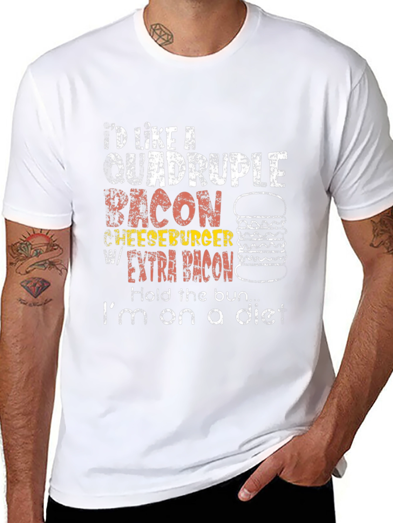 Quadruple Bacon Cheeseburger T-Shirt