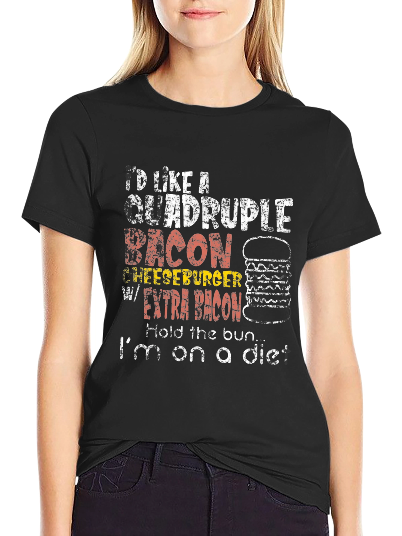 Quadruple Bacon Cheeseburger T-Shirt