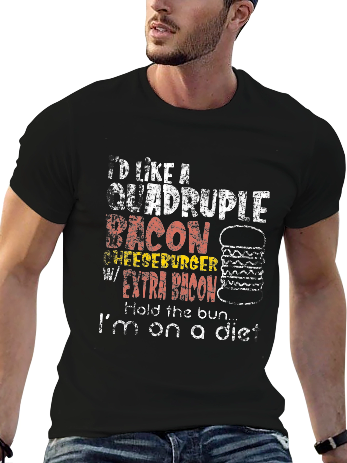Quadruple Bacon Cheeseburger T-Shirt
