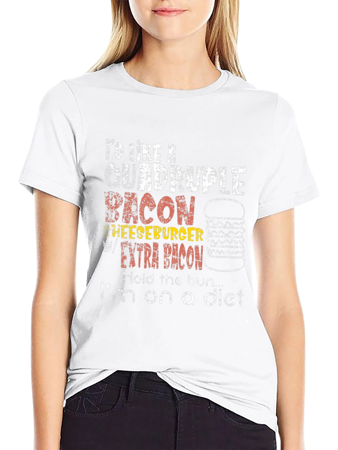 Quadruple Bacon Cheeseburger T-Shirt