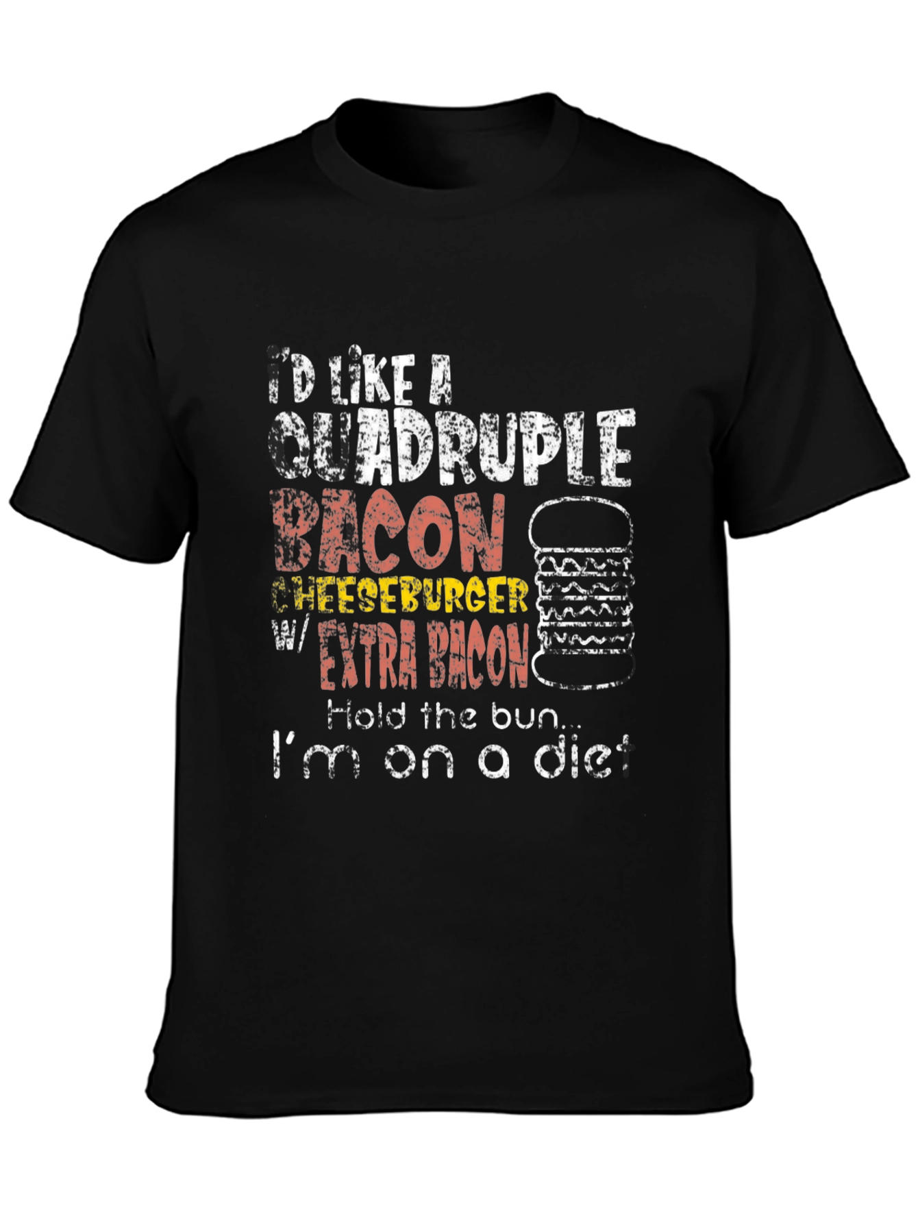 Quadruple Bacon Cheeseburger T-Shirt