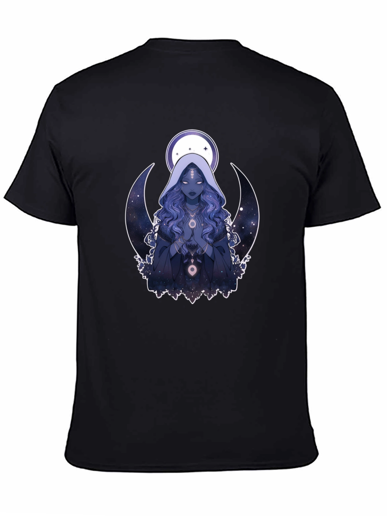 Celestial Crescent Moon T-Shirt - Unisex Black Tee