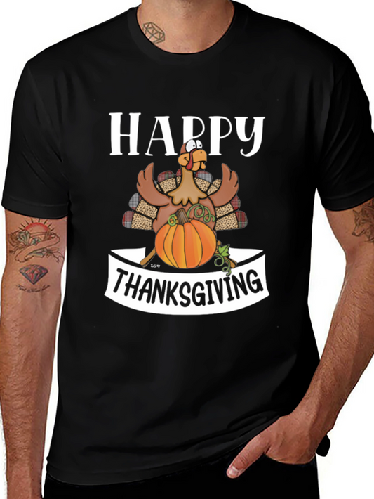 Happy Thanksgiving Turkey Graphic Tee
