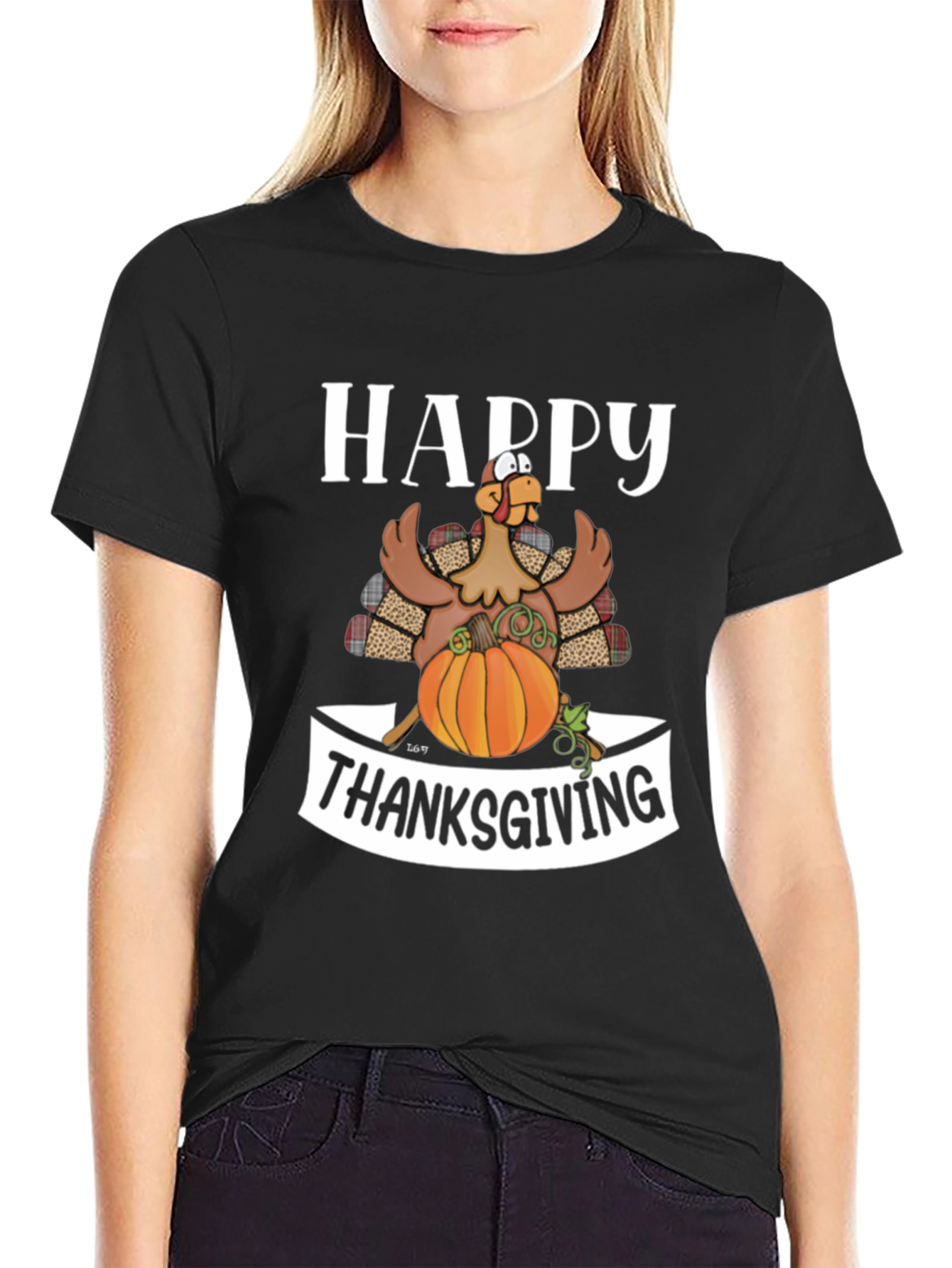 Happy Thanksgiving Turkey Graphic Tee