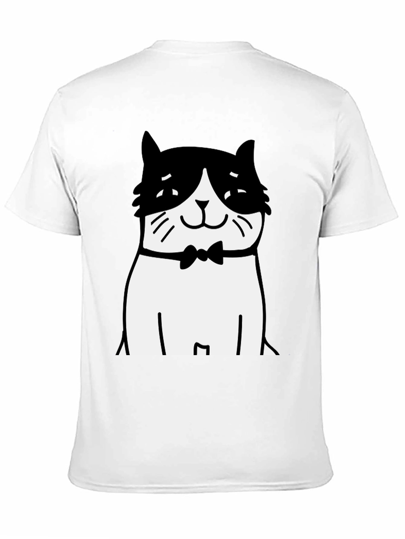Cat Bowtie T-Shirt - Black Graphic Tee