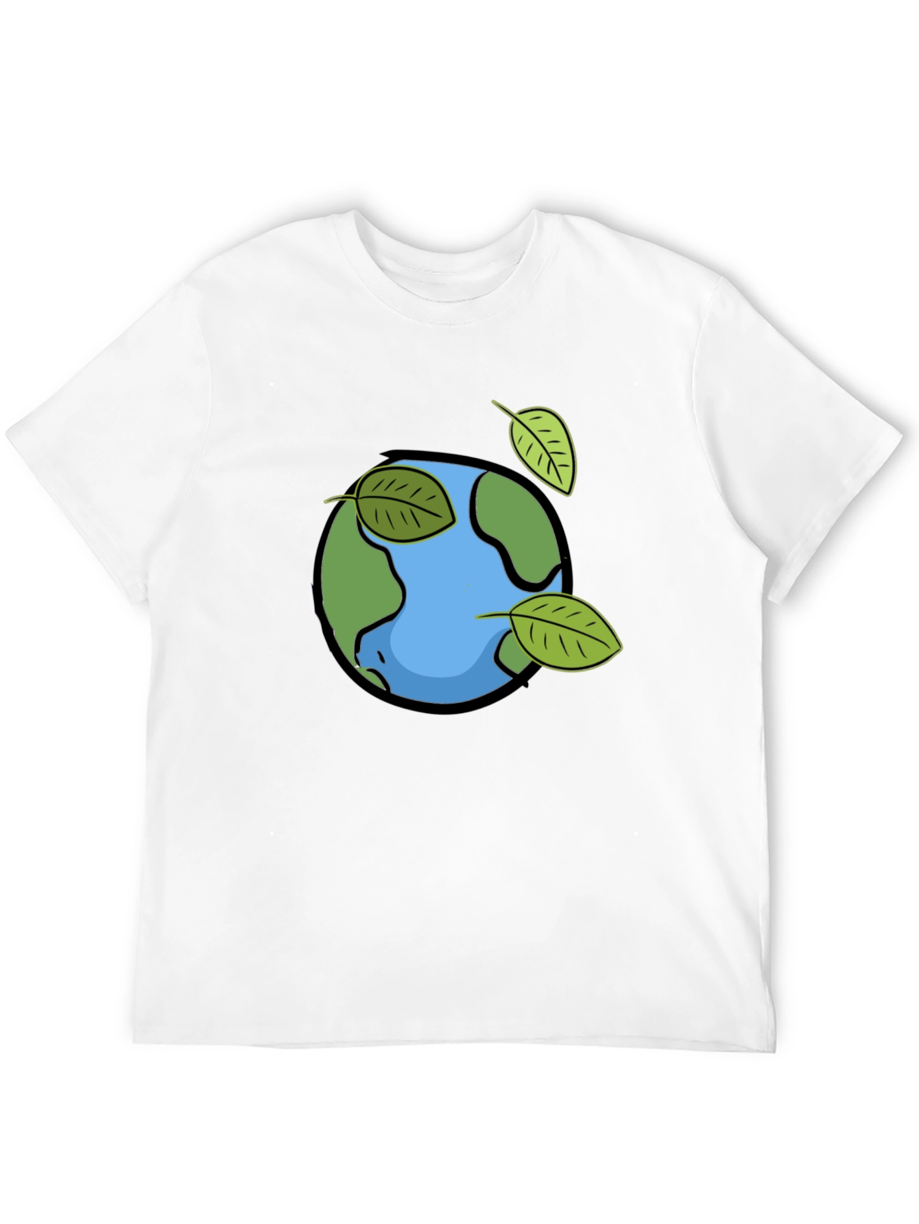 Eco Earth Graphic Tee - Black Cotton T-Shirt