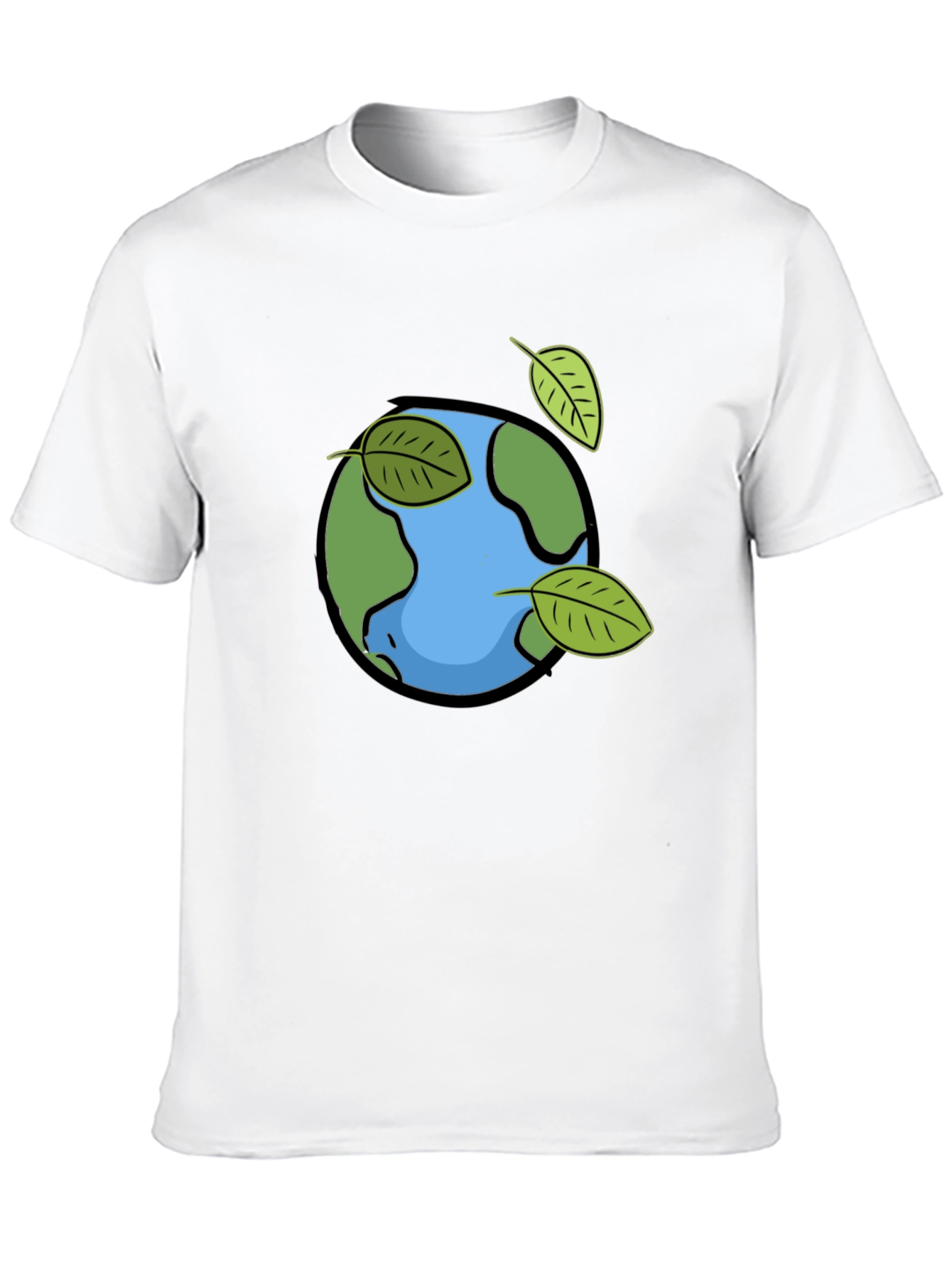 Eco Earth Graphic Tee - Black Cotton T-Shirt